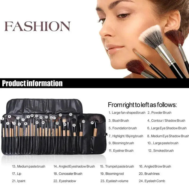 Professional 24 Piece Makeup Brush Set For Flawless Beauty
