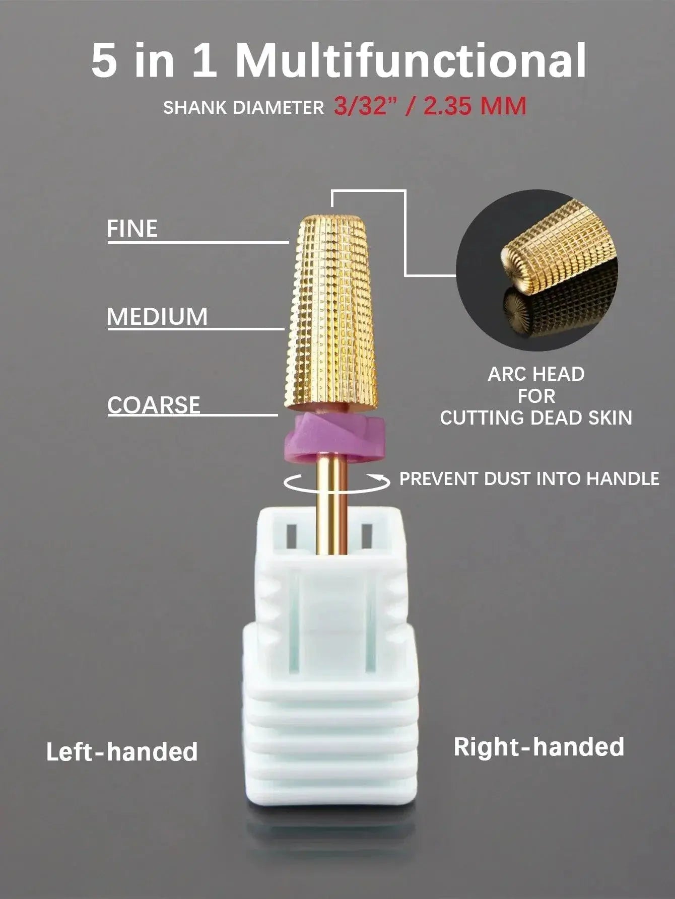 Professional Nail Drill Bits Set Precision Gel Remover