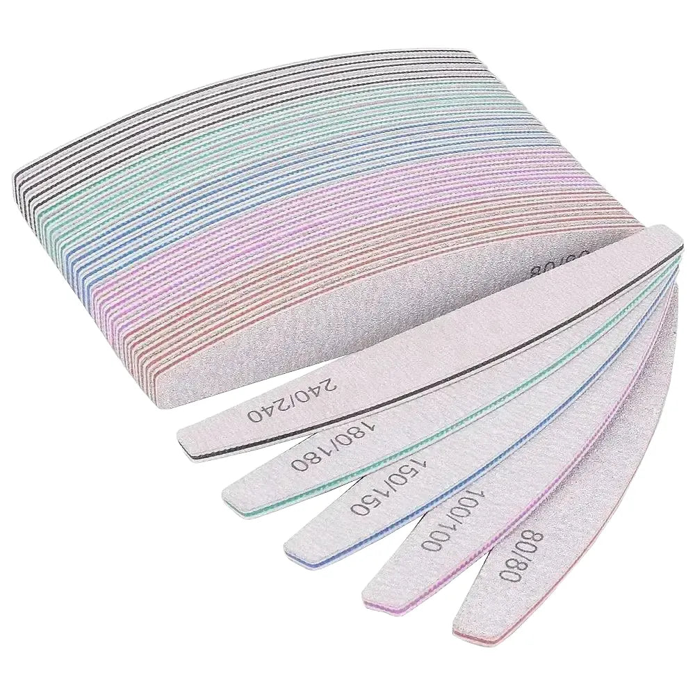 Salon-Quality Nail File Set for Pros — 5pcs 180 grit