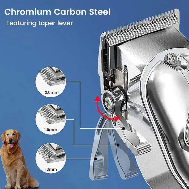 Professional Pet Grooming Clipper Premium Metal Trimmer Kit