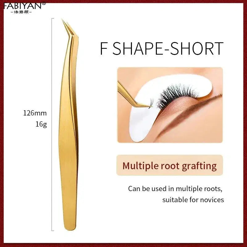 Precision Stainless Steel Eyelash Tweezers — product view 10