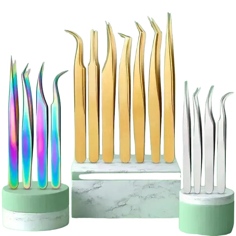Precision Stainless Steel Eyelash Tweezers — product view 1