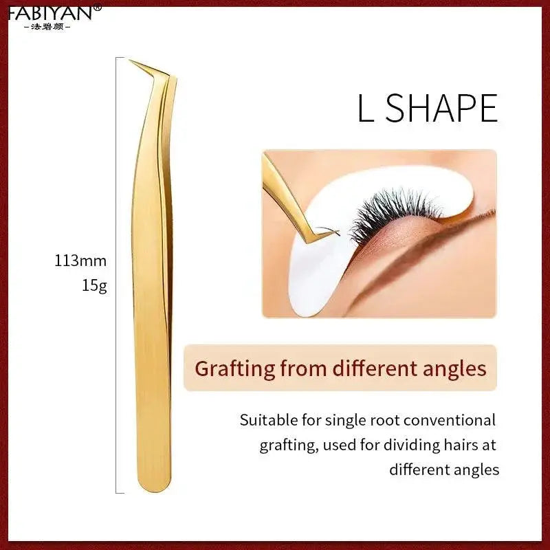 Precision Stainless Steel Eyelash Tweezers — product view 13