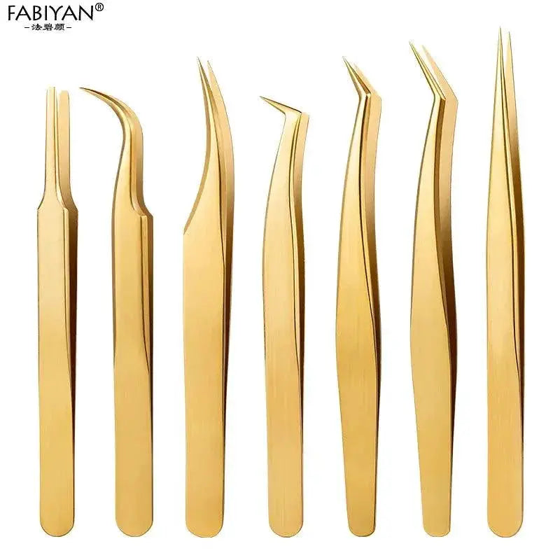 Professional Precision Stainless Steel Eyelash Tweezers