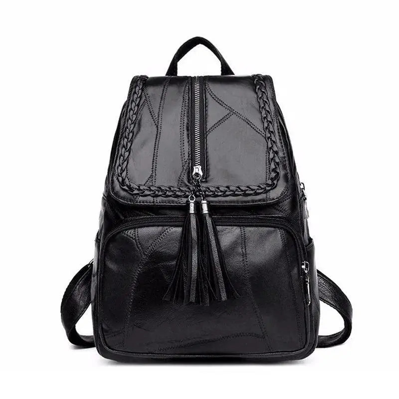 PU Leather Fashion Women Backpack Large Capacity Makeup Bag