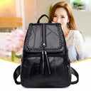 PU Leather Fashion Women Backpack Large Capacity Makeup Bag