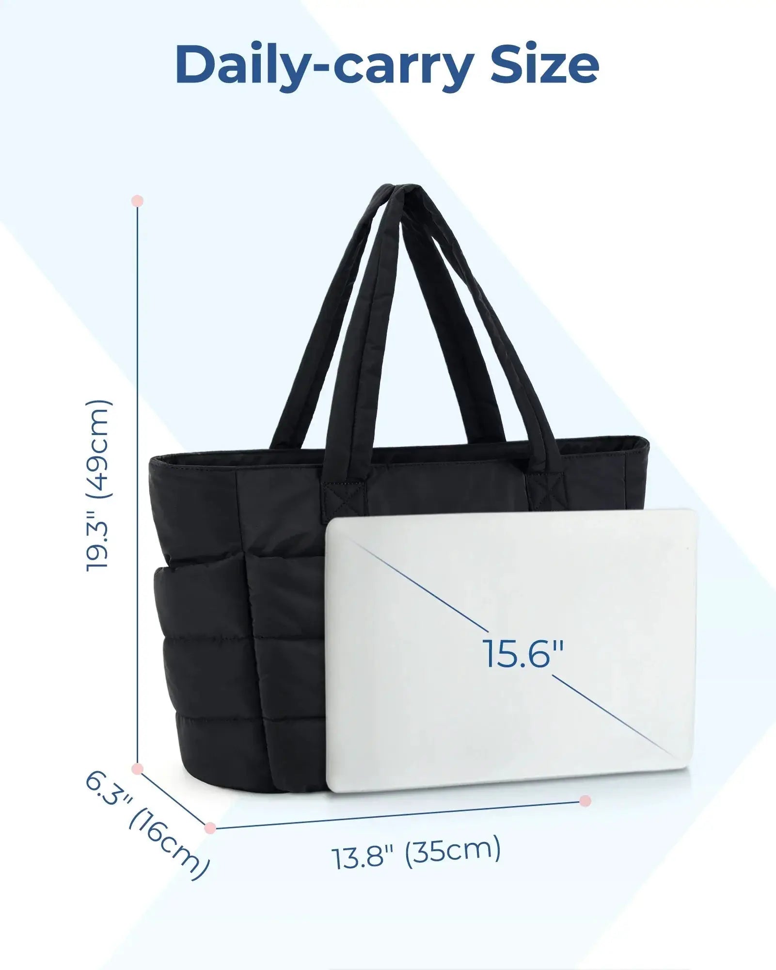 Puffy Padded Tote Bag for Women Large Capacity Handbag