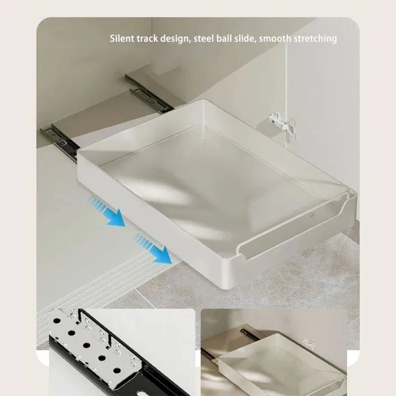 Pull Out Kitchen Cabinet Organizer With A Slide Rails Storage Drawer For Kitchen