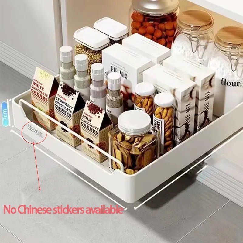 Pull Out Kitchen Cabinet Organizer With A Slide Rails Storage Drawer For Kitchen