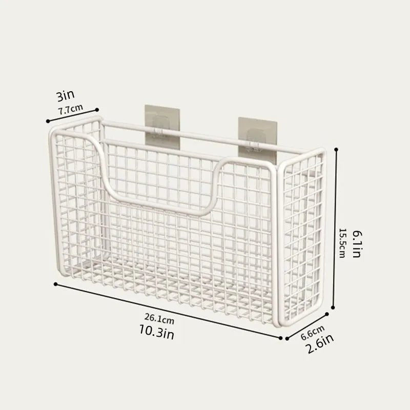 Punch Free Kitchen Cabinet Door Storage Rack Wall Mounted Plastic Wrap Holder XL