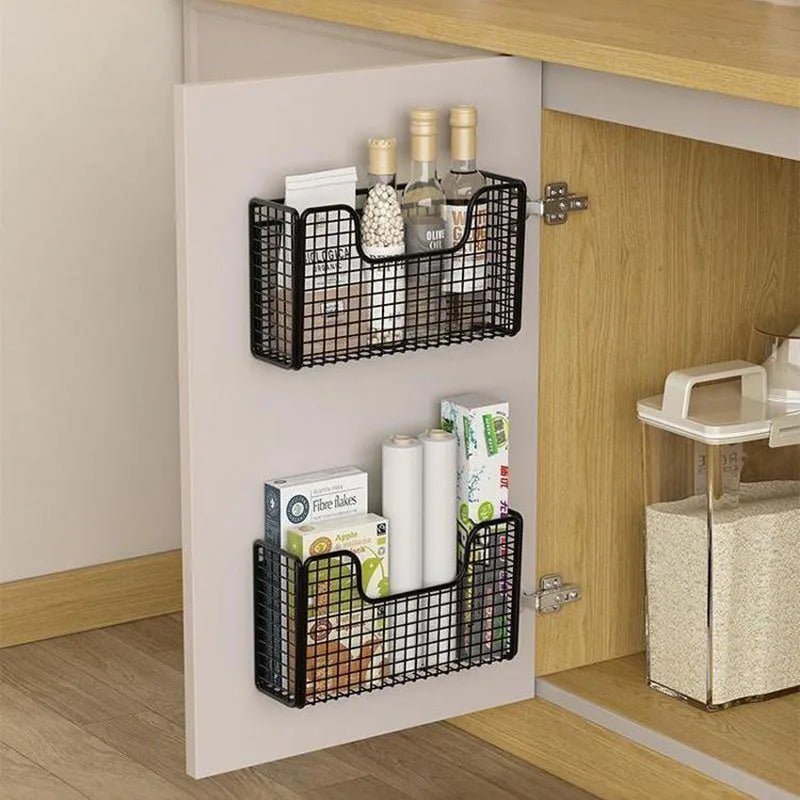 Punch Free Kitchen Cabinet Door Storage Rack Wall Mounted Plastic Wrap Holder XL