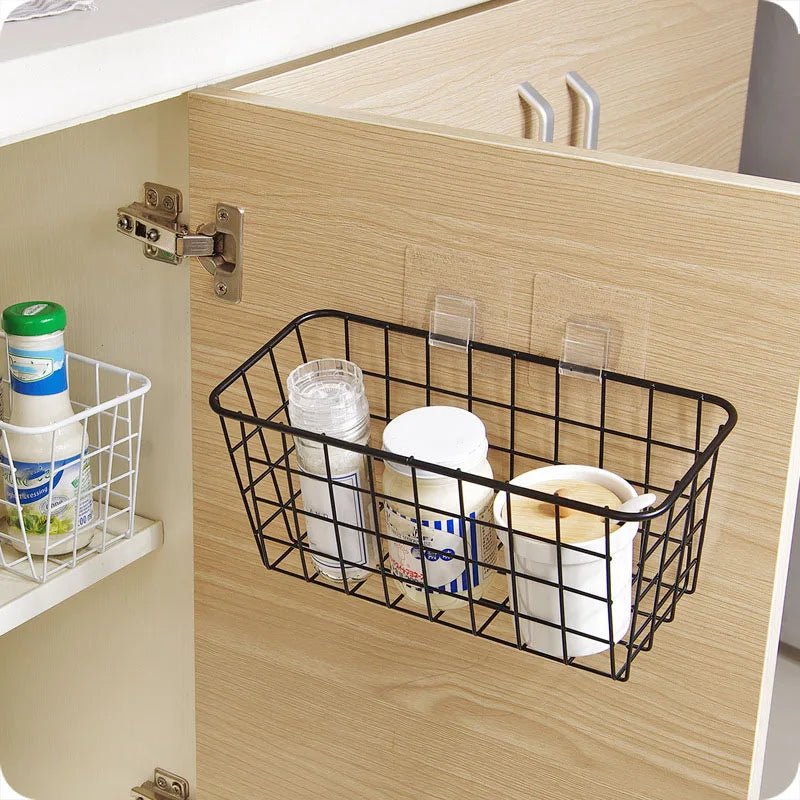 Punch Free Kitchen Cabinet Door Storage Rack Wall Mounted Plastic Wrap Holder XL