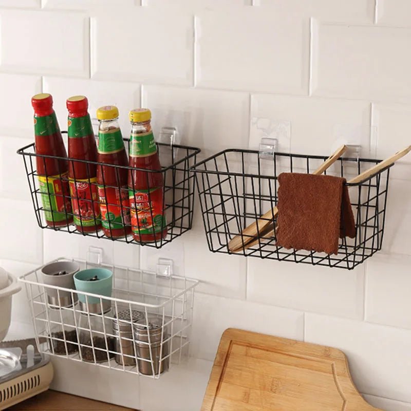 Punch Free Kitchen Cabinet Door Storage Rack Wall Mounted Plastic Wrap Holder XL