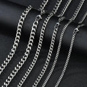 Punk Stainless Steel Curb Chain Necklaces Black Gold Chokers