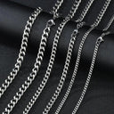 Punk Stainless Steel Curb Chain Necklaces Black Gold Chokers
