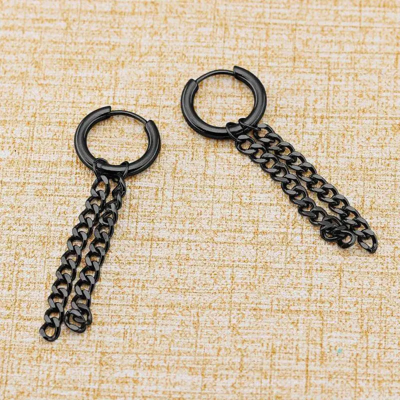 Punk Stainless Steel Stud Earrings Hip Hop Jewelry