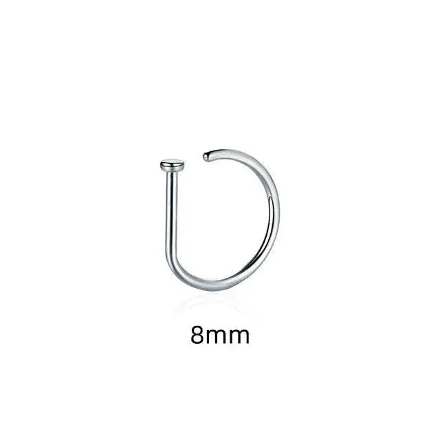 Punk Style Stainless Steel Fake Nose Ring Earrings Unisex