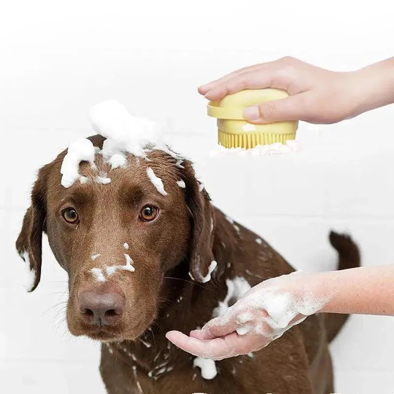 Puppy Cat Bath Massage Gloves Brush Soft Silicone Grooming