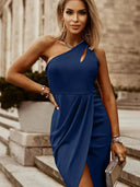 Diramon Dress for Women One-Shoulder Slim