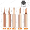 Pure Copper Lead-Free Solder Tips Set for Precision Soldering