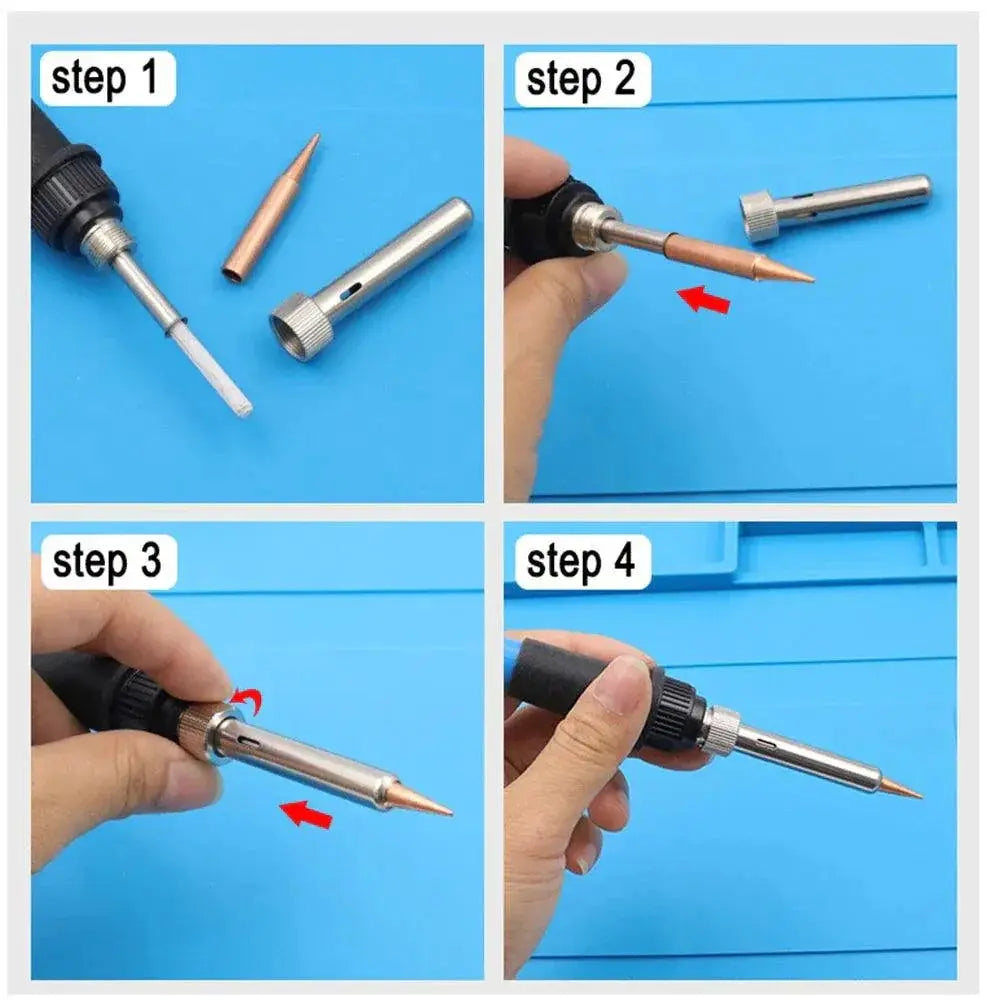 Pure Copper Soldering Iron Tips Set Upgrade Precision
