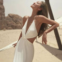 Pure Desire Deep V Halterneck Dress Summer Beach Essential