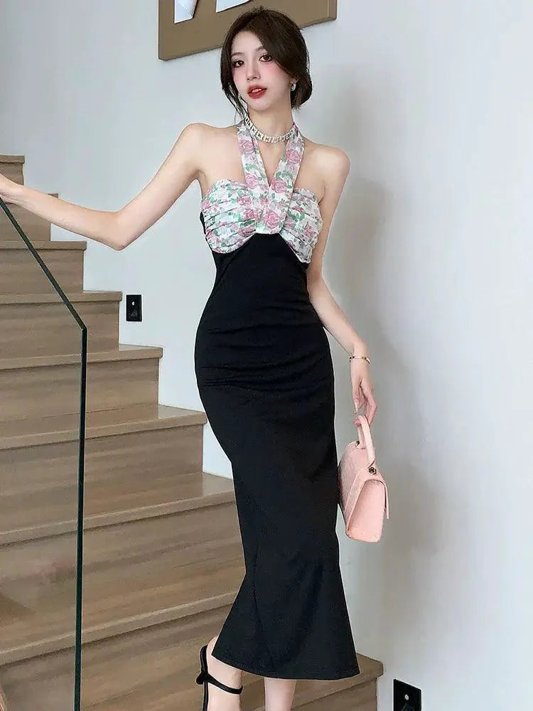 Pure Desire Halterneck Tube Dress Elegant Summer Chic