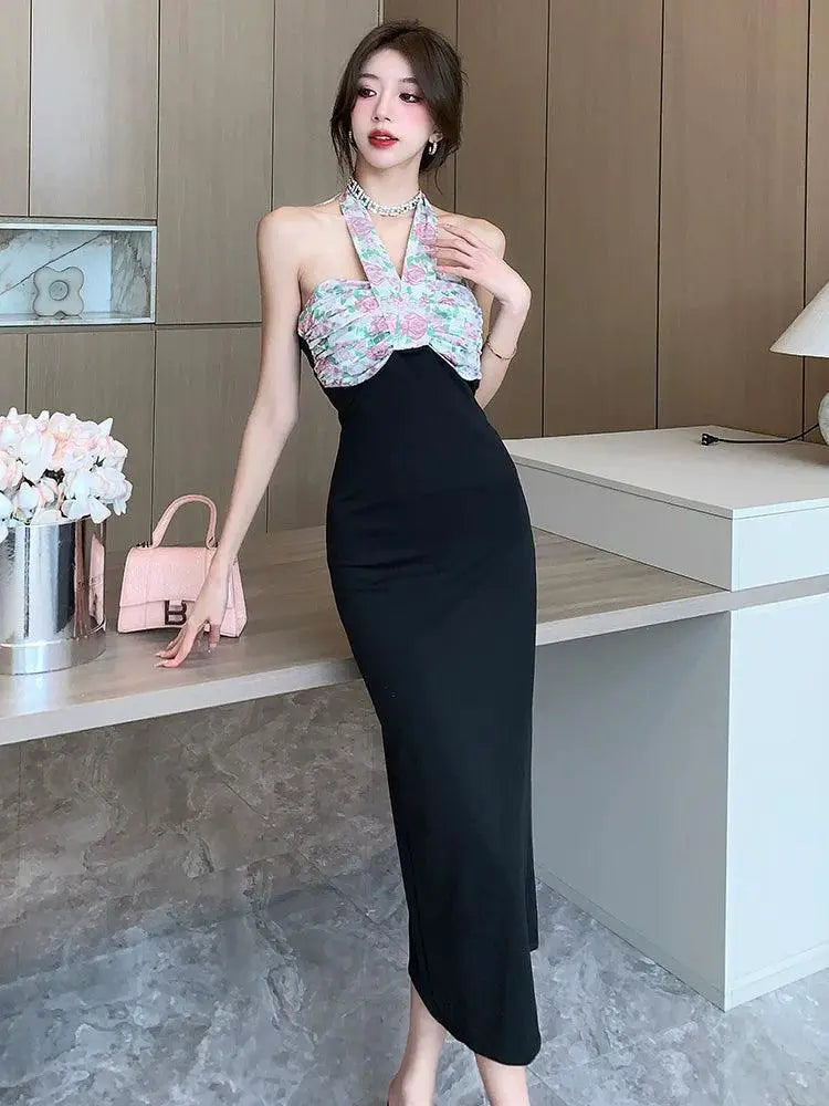 Pure Desire Halterneck Tube Dress Elegant Summer Chic