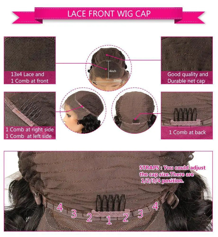 Purple Highlight 13X4 Lace Front Wig 180 Percent Hair Wavy