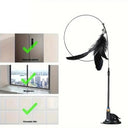PurrJoy Cat Teaser Toy - Interactive Bell And Feather Wand With Long Suction Cup