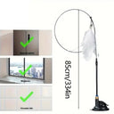 PurrJoy Cat Teaser Toy - Interactive Bell And Feather Wand With Long Suction Cup