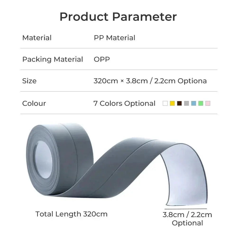 PVC Sealing Strip Tape Waterproof Mildew Proof For Kitchens