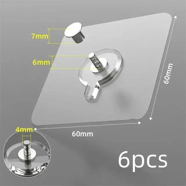 PVC Seamless Wall Hook Adhesive Hanger For Kitchen Bathroom