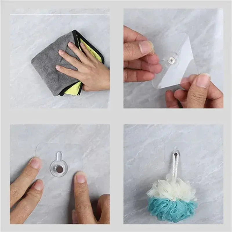 PVC Seamless Wall Hook Adhesive Hanger For Kitchen Bathroom