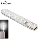 PwwQmm Mini USB LED Table Lamp Portable Reading Desk Light