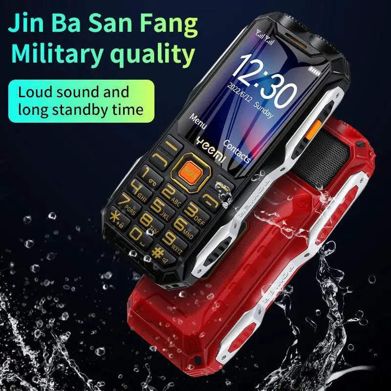 Q8 GSM 2G Rugged Mobile Phone Big Battery Double Flashlight
