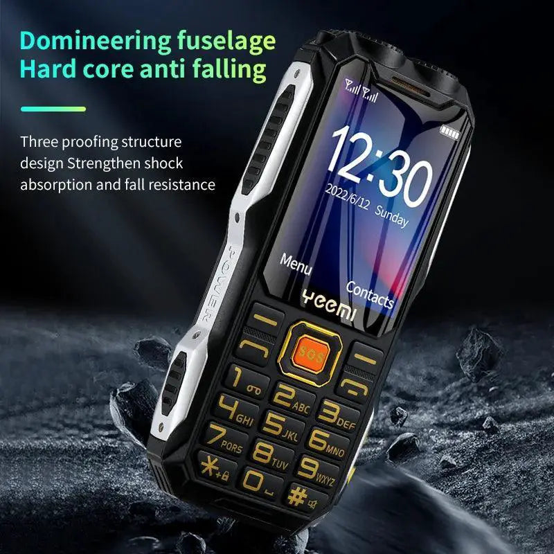 Q8 GSM 2G Rugged Mobile Phone Big Battery Double Flashlight