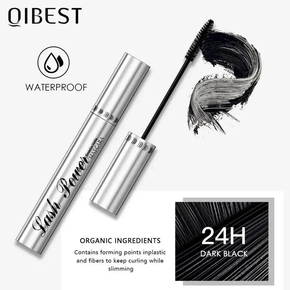 Qibest Waterproof Silk Fiber Mascara For Bold Lashes