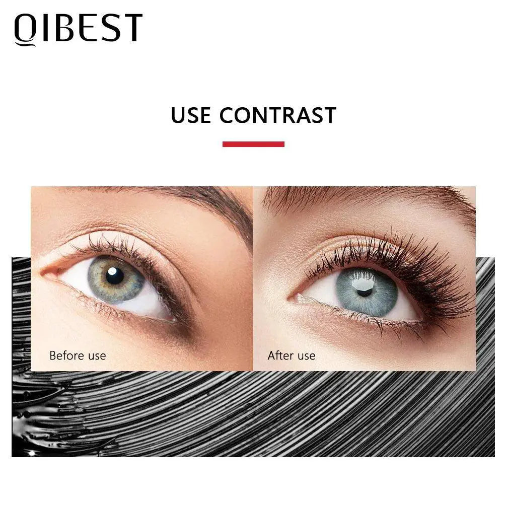 Qibest Waterproof Silk Fiber Mascara For Bold Lashes
