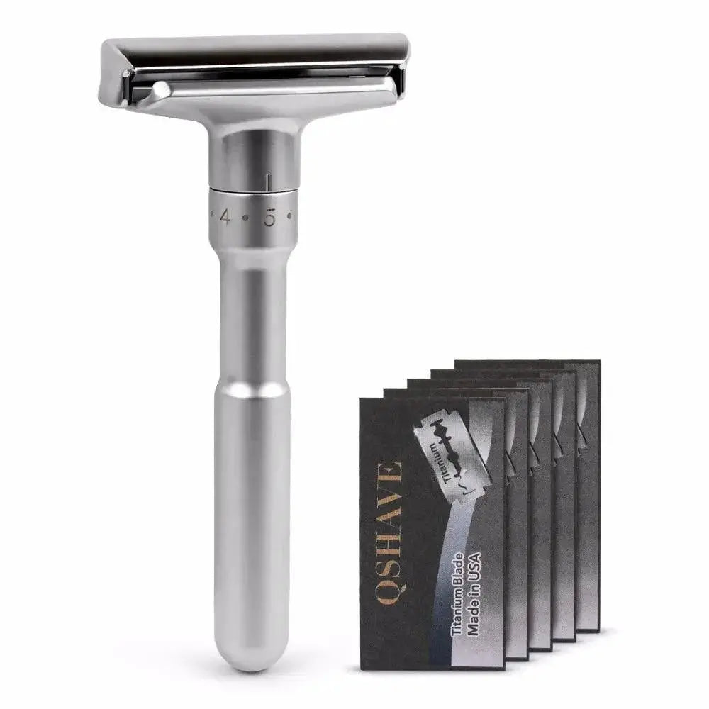 QSHAVE Adjustable Safety Razor for Personalized Shaving