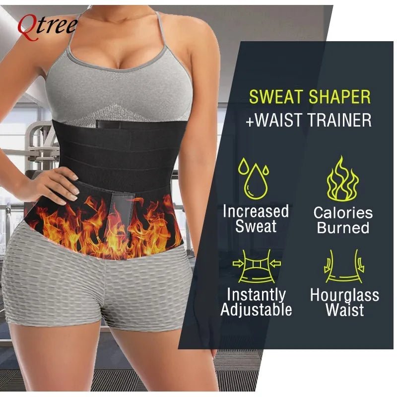Qtree 3M Long Torso Waist Trainer Shaper - Discreetly Tummy Control Under Attire
