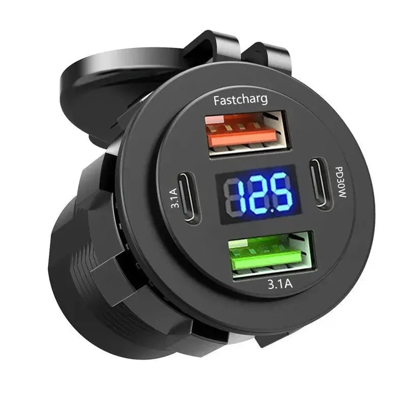 Quad USB Car Charger for On Road Power