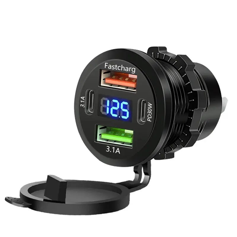 Quad USB Car Charger for On Road Power