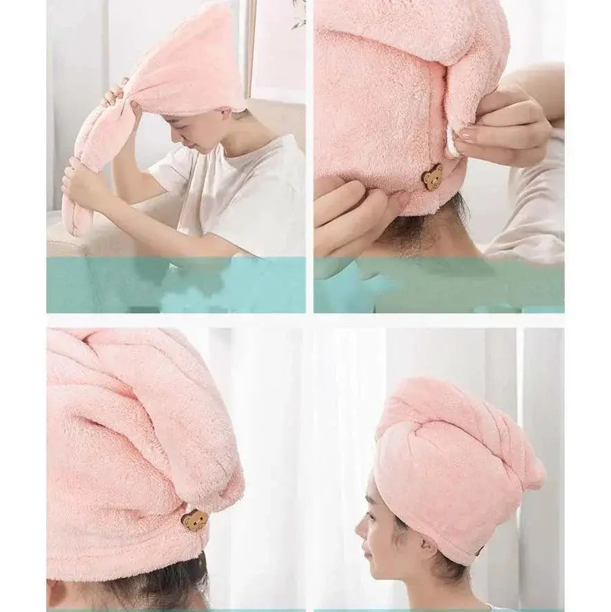 Quick Dry Hair Turban Microfiber Towel Set for Fast Drying