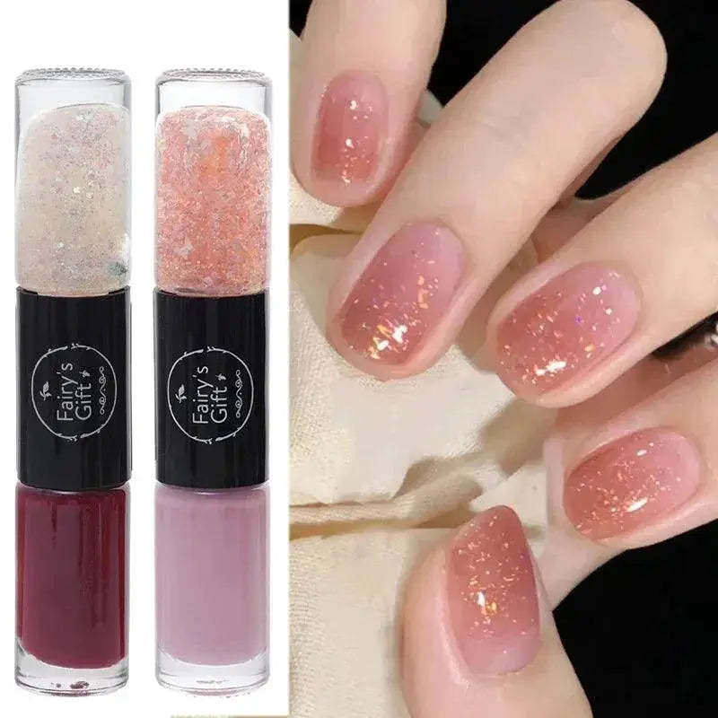 Quick Sequin Finish Nail Polish Rapid Dry Vibrant Colors