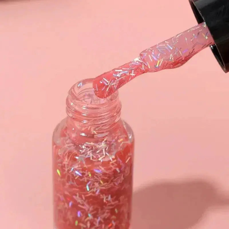 Quick Sequin Finish Nail Polish Rapid Dry Vibrant Colors
