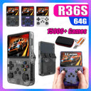 R36S Handheld Game Console 64GB TF Card 10000+ Games