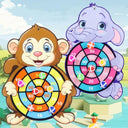 Rabbit Family Interactive Dart Board - Fun Toy for Kids