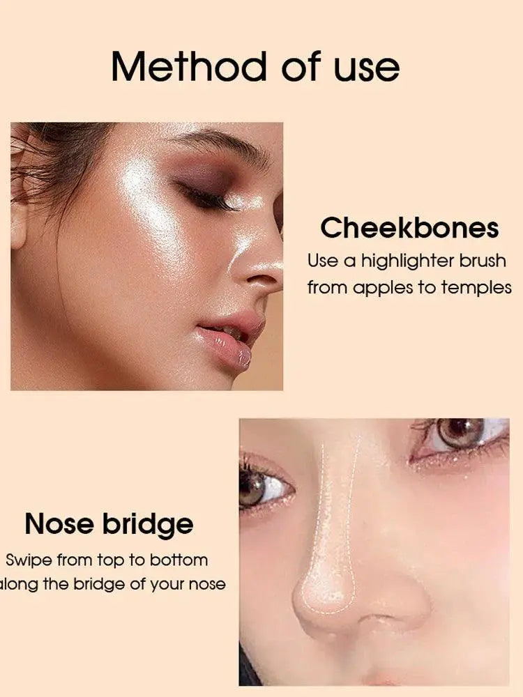 Radiant Pearl Glitter Compact Versatile Long Lasting Makeup
