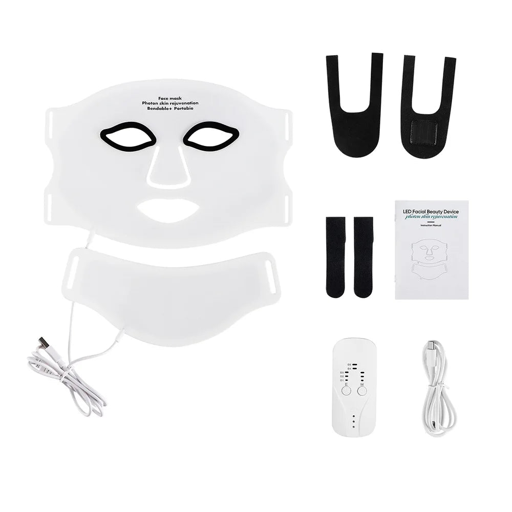Radiant Skin Led Mask with Neck Home Use